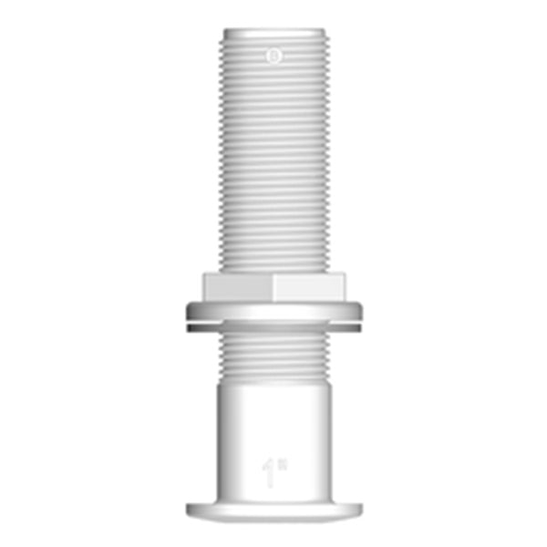 Trudesign Skroggennemføring lang, hvid komposit 3/4