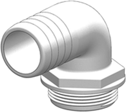 Trudesign Aquavalve slangestuds hvid 90° 1 1/2