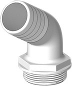 Trudesign Aquavalve slangestuds hvid 120° 1 1/2