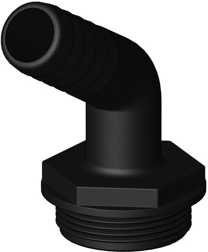 Trudesign Aquavalve slangestuds sort 120° 1 1/2