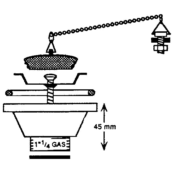 Afløb uden studs 1 1/4"