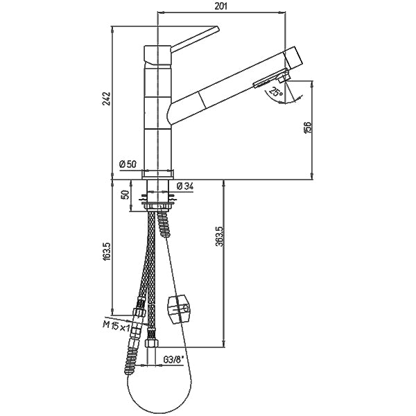 Blandingsbatteri med brus