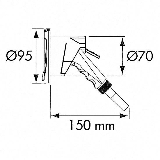 Cockpit blandingsbatteri til indbygning hvid dæksel