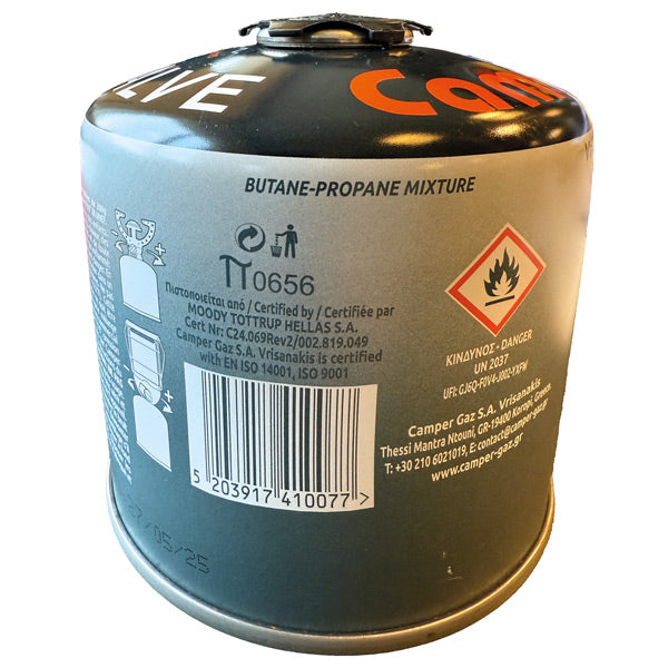 Camper Gas 300 gr. ventil 7/16 NS EN 417