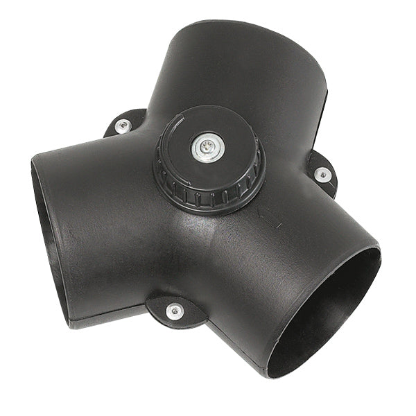 Y-ventil m/spjeld, sort
