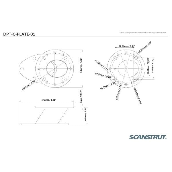 ScanStrut Kamera plade 1 til Dual PowerTower