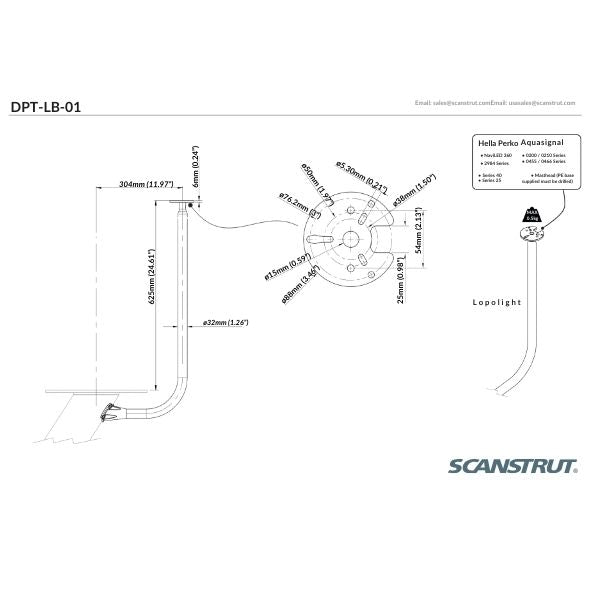 ScanStrut Lanterne holder til Dual PowerTower 450mm/17"