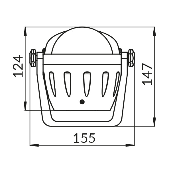 Riviera kompas ZENITH BZ2 80mm med bøjle, grå med blå rose
