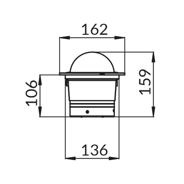 Riviera kompas URANIA BU1 100mm, nedbygning, sort
