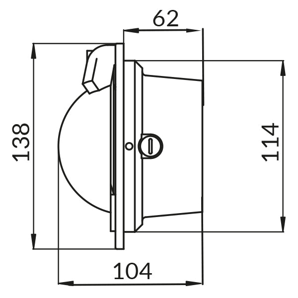 Riviera kompas POLARE BP1 - 80mm, skotmont. hvid sort rose