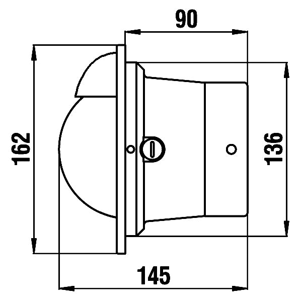 Riviera kompas POLARE BP2 100mm, skotmont. hvid, hvid rose