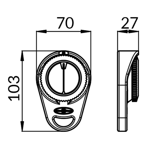 Riviera kompas ORION -  hånd pejlekompas, gul