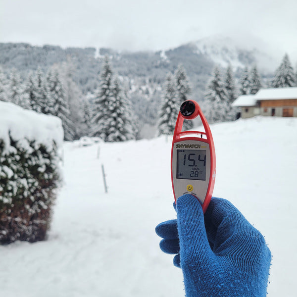 Vindmåler håndholdt skywatch med temperatur rød