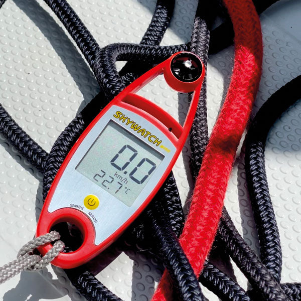 Vindmåler håndholdt skywatch med temperatur rød