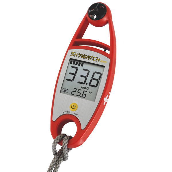 Vindmåler håndholdt skywatch med temperatur rød