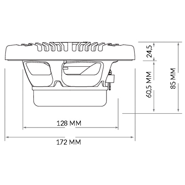 Hertz HEX 6.5 M-TC-6.5" 4Ohm MARINE HØJTTALER TOTAL charcoal