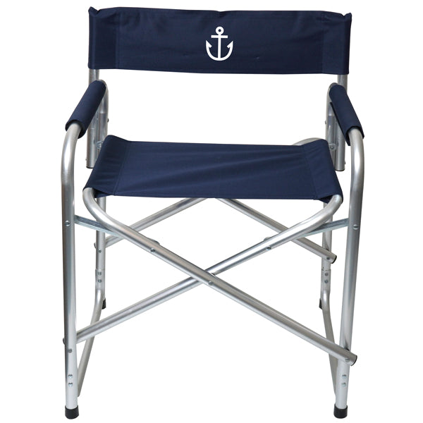 1852 Dæksstol blå aluminium L50 x D42 x H74cm