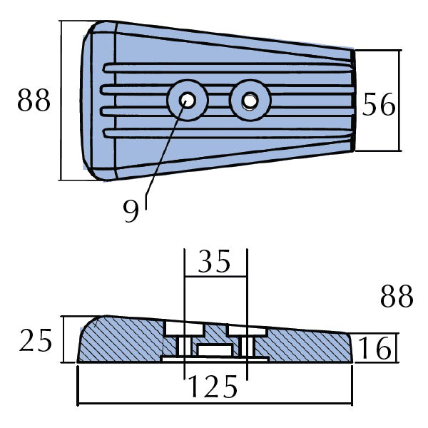 Tecnoseal Zinkanode volvo stern drive sx/dps