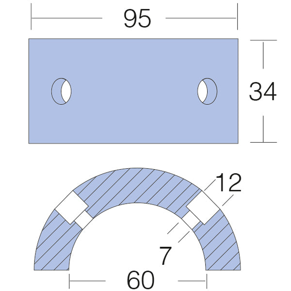 Tecnoseal zink gori ringanode, sd/3p 18"-20" Ø60mm