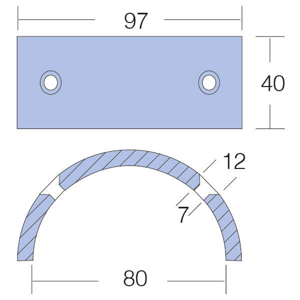 Tecnoseal zink gori ringanode, 2 bl.sd.