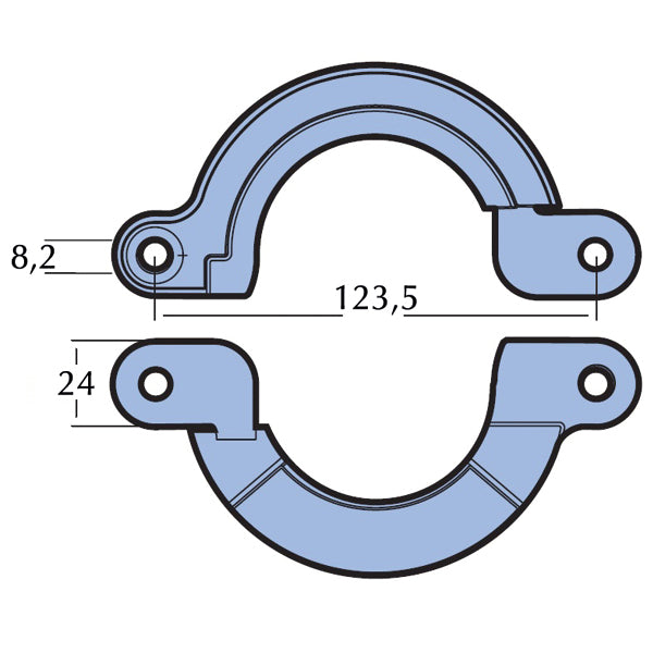 Tecnoseal Yanmar drev-zinkring 2-delt sd20/sd30