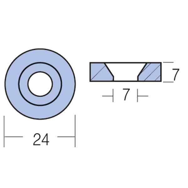Tecnoseal Zinkanode yamaha 2- 115hk