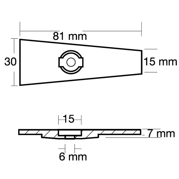 Tecnoseal Zinkanode Yamaha 6-8hk (6G1-45251-02)