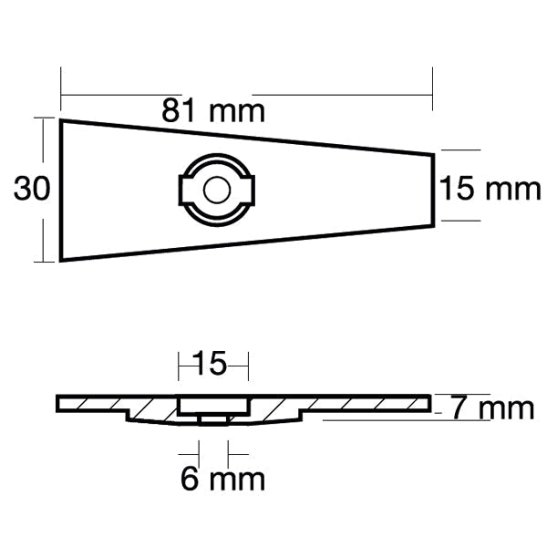 Tecnoseal Zinkanode Yamaha 6-8hk (6G1-45251-02)