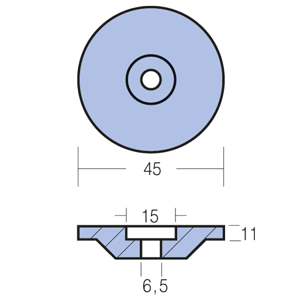 Tecnoseal Zinkanode yamaha  9.9 hk