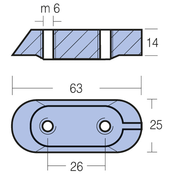 Tecnoseal Zinkanode yamaha 4-15hk