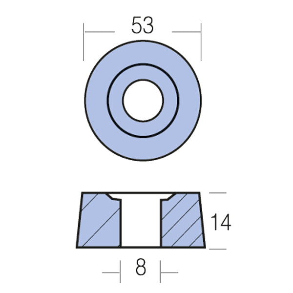 Tecnoseal Zinkanode yamaha 40- 85hk