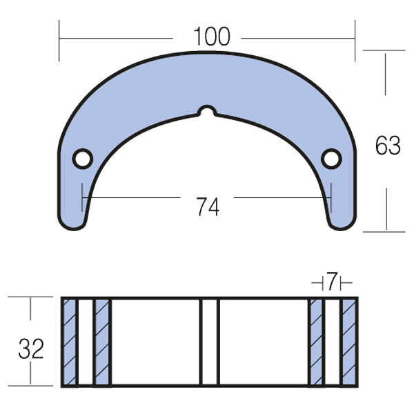 Tecnoseal Zinkanode omc 50 - 75hk