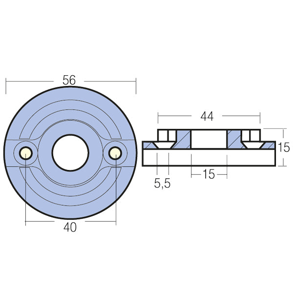 Tecnoseal zinkanode vetus bovpropel serie kgf 75