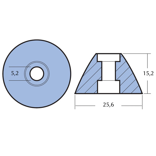 Tecnoseal Alu anode sidepower (31180a) sp30/40, se30/40