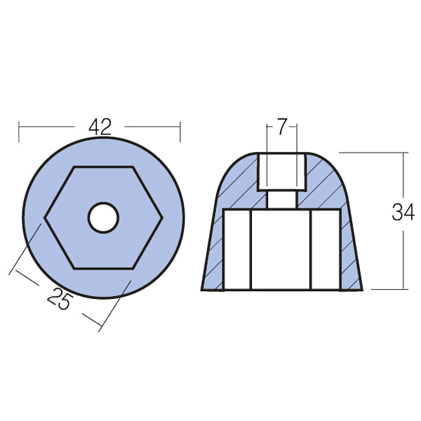 Tecnoseal Zinkanode sidepower (101180) 10/15/20 hk