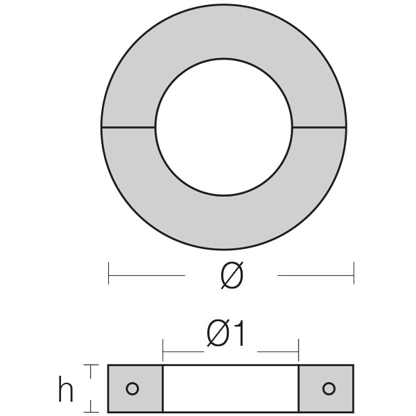 1852 Akselanode zink smal 18mm