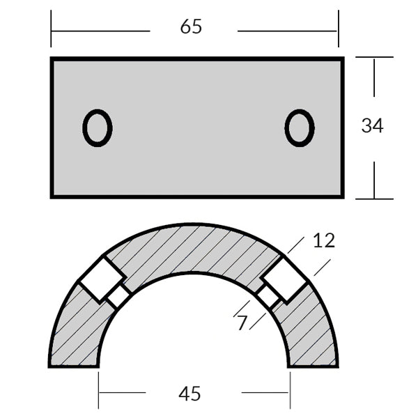 1852 Zink Gori ringanode, propel 15 & 16,5"