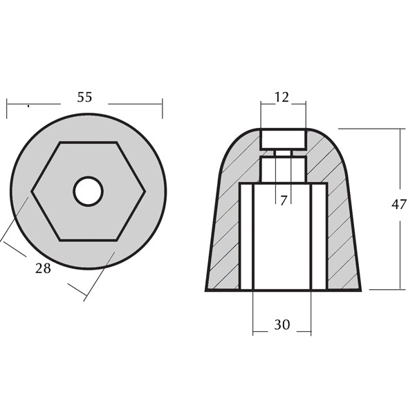 1852 Zinkanode Vetus bovpropel kgf 125 & 160