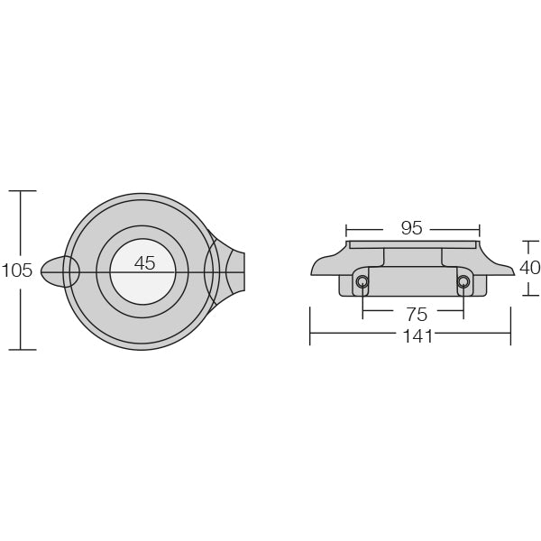 1852 Zinkring 2-delt for Volvo drev 3888305 130S & 150S