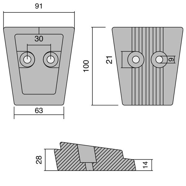 1852 Zinkanode Volvo SX/A og DPS/A 3888817