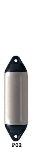 Polyform F02 fender 610x200mm grå/sort