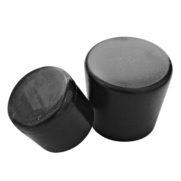 Endeprop, udvendig, sort PVC til rør Ø25mm, 4 stk.