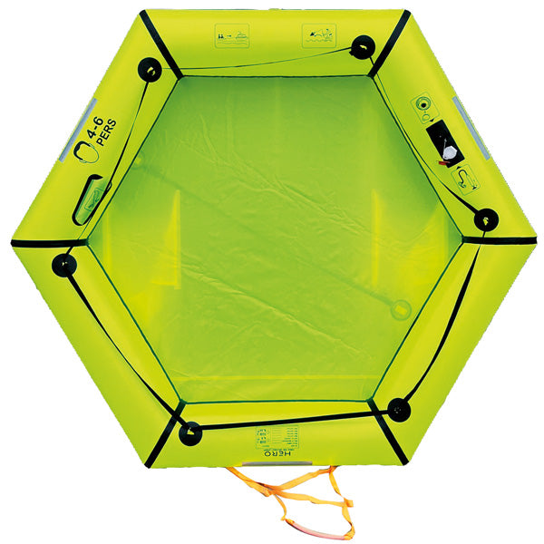 HERO Redningsflåde LETVÆGT 4-6 personer i taske