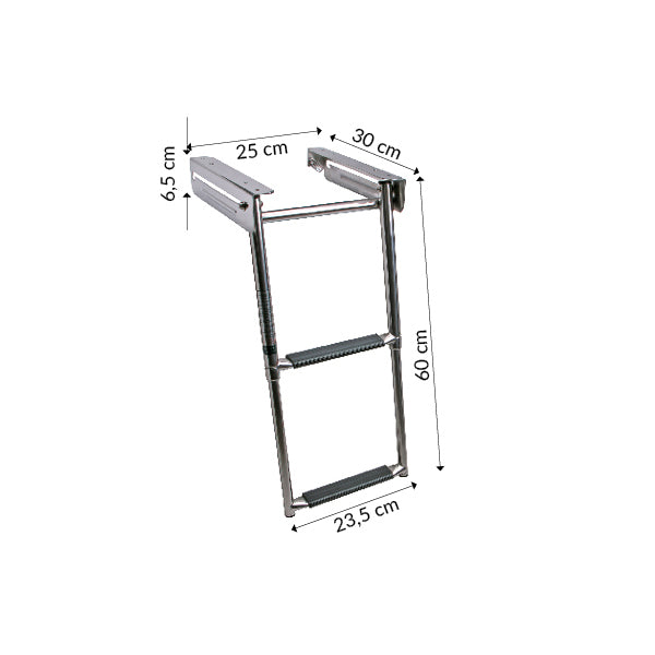 Badestige teleskop i kassette til platform 2 trin b-250mm