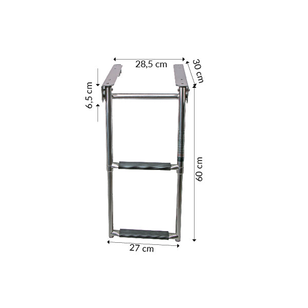 Badestige teleskop i kassette til platform 2 trin b-285mm