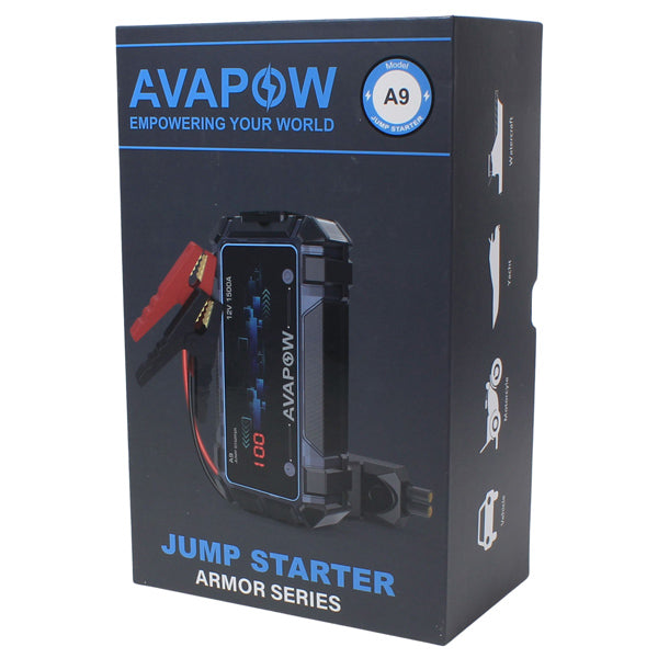 Avapow A9 jump starter 12V, peak 1500Amp
