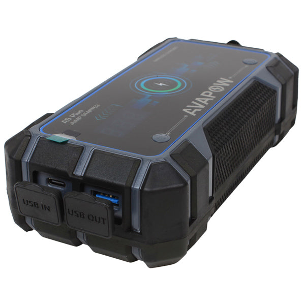 Avapow A9 Plus jump starter 12V, 2000Amp leveres med taske
