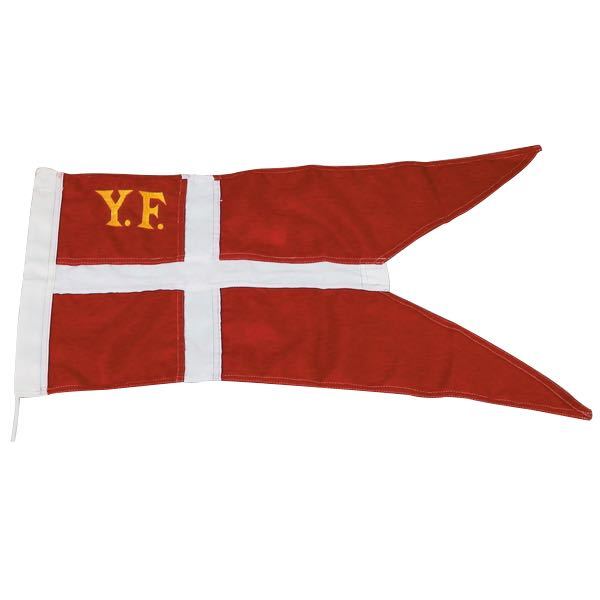 1852 Yacht flag syet & med Ø3mm 25cm snor