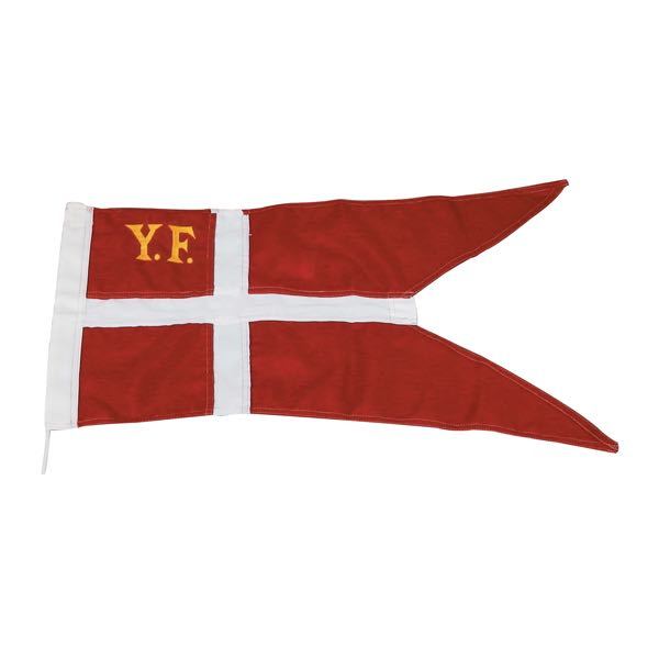 1852 Yacht flag syet & med Ø3mm 25cm snor