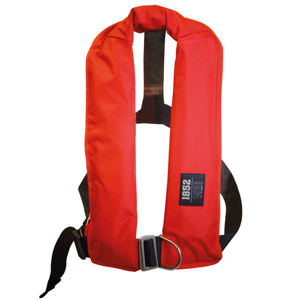 1852 Classic automatisk redningsvest, rød m/harness 150N ISO
